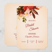 Autumn Splendor Floral Ivory Vrijgezellenfeest Kaart (Voorkant / Achterkant)