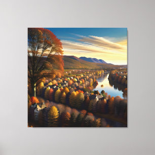 Autumn Splendor Uitzicht Landscape 1 Canvas Afdruk