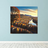 Autumn Splendor Uitzicht Landscape 1 Canvas Afdruk (Insitu (Houten vloer))