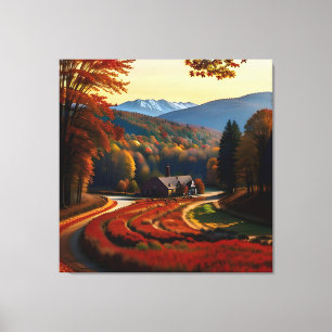 Autumn Splendor Uitzicht Landscape 2 Canvas Afdruk
