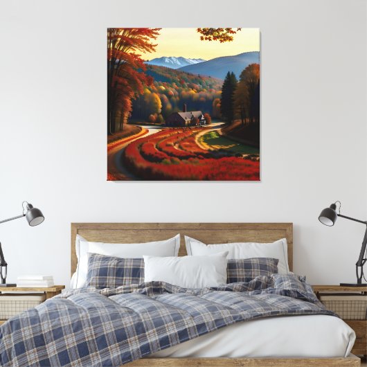 Autumn Splendor Uitzicht Landscape 2 Canvas Afdruk (Insitu (Slaapkamer))