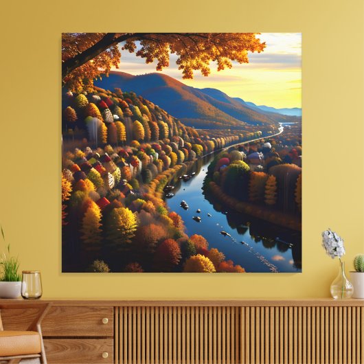 Autumn Splendor Uitzicht Landscape 3 Canvas Afdruk (Insitu (Woonkamer))