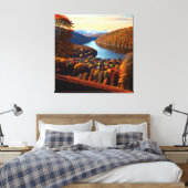 Autumn Splendor Uitzicht Landscape 4 Canvas Afdruk (Insitu (Slaapkamer))