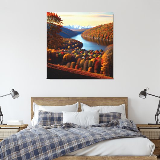 Autumn Splendor Uitzicht Landscape 4 Canvas Afdruk (Insitu (Slaapkamer))