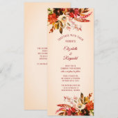 Autumn Splendor Waterverf Bloemen Verouderd Ivoor Kaart (Voorkant / Achterkant)
