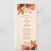 Autumn Splendor Waterverf Bloemen Verouderd Ivoor Kaart (Voorkant)