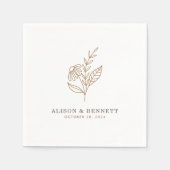 Autumn Sprig Fall Wedding Servet (Voorkant)