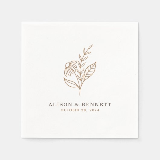 Autumn Sprig Fall Wedding Servet (Voorkant)
