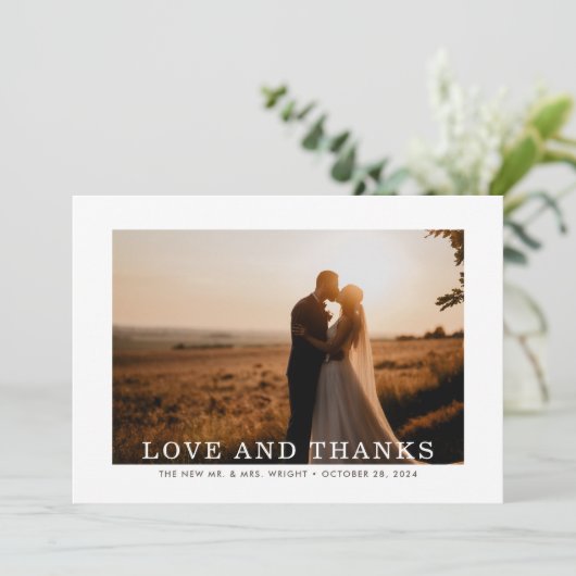 Autumn Sprig Love and Bedankt Wedding (Staand voorkant)