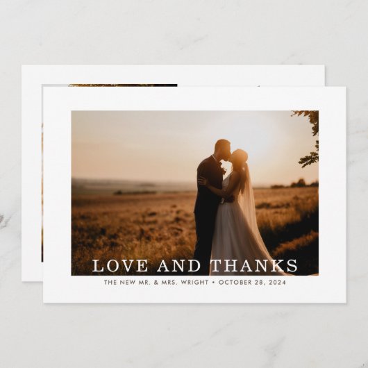 Autumn Sprig Love and Bedankt Wedding (Voorkant / Achterkant)