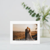 Autumn Sprig Love and Bedankt Wedding Dankuwel Briefkaart (Staand voorkant)