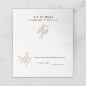 Autumn Sprig Wedding Plaatskaartje (Buitenkant ongevouwen)