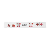Autumn Square Herfst Leaf Wedding Belly Band Uitnodigingen Wikkel (Vlak)