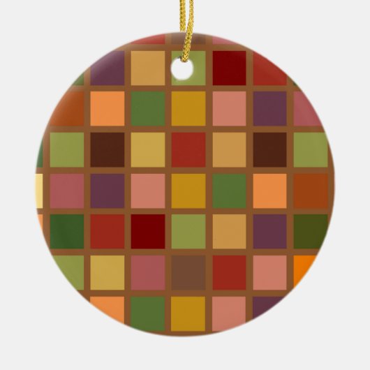 Autumn Squared Ceramic Ornament (Voorkant)