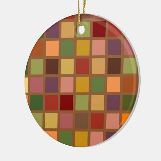 Autumn Squared Ceramic Ornament (Links)