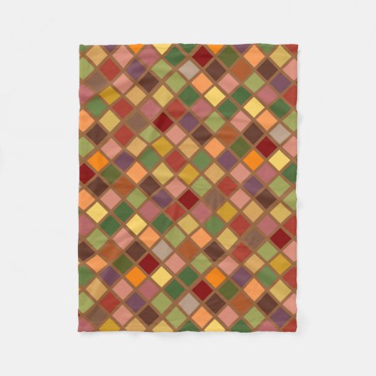 Autumn Squared Fleece Deken (Voorkant)