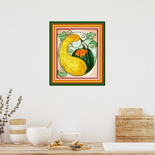 Autumn Squash Print (Keuken)