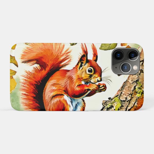 Autumn Squirrel Art Case-Mate iPhone Case (Achterkant (horizontaal))