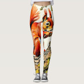 Autumn Squirrel Art Leggings (Voorkant)