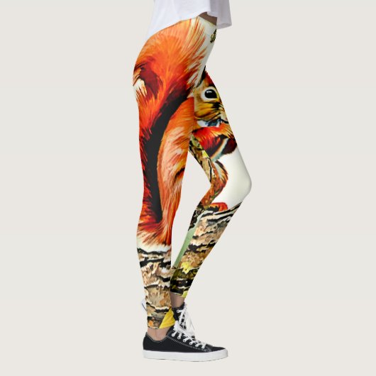 Autumn Squirrel Art Leggings (Rechts)