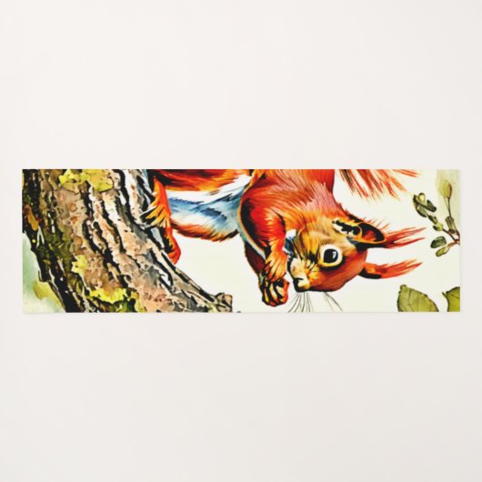 Autumn Squirrel Art Yogamat (Achterkant (horizontaal))