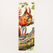 Autumn Squirrel Art Yogamat (Achterkant)