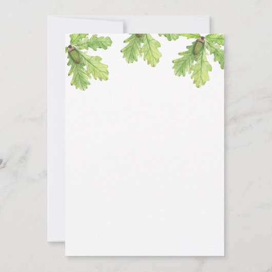 Autumn Squirrel Baby shower Invitation Kaart (Achterkant)