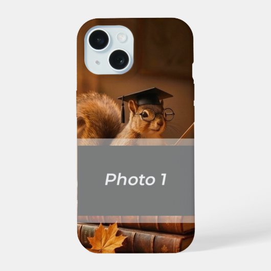 Autumn Squirrel Back to School Teacher iPhone Case iPhone 15 Case (Achterkant)