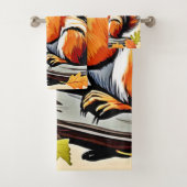 Autumn Squirrel Charm Design Bad Handdoek (Insitu)