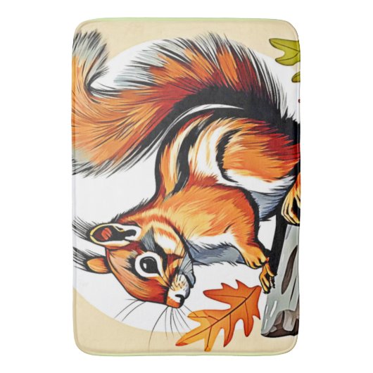 Autumn Squirrel Charm Design Badmat (Voorkant Verticaal)