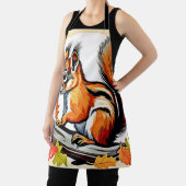 Autumn Squirrel Charm Design Schort (Insitu)