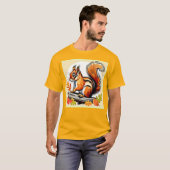 Autumn Squirrel Charm Design T-shirt (Voorkant volledig)