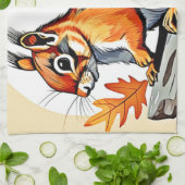 Autumn Squirrel Charm Design Theedoek (Gevouwen)
