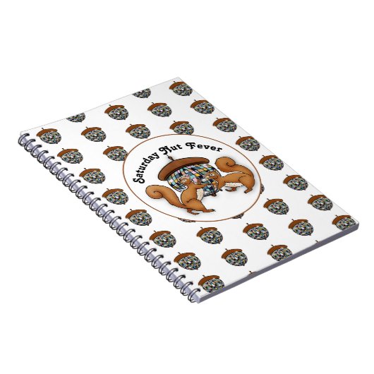 Autumn Squirrel Disco Notitieboek (Rechterzijde)