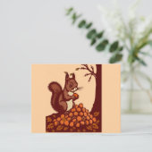 🐿️ Autumn Squirrel Invitation Card Kaart (Staand voorkant)