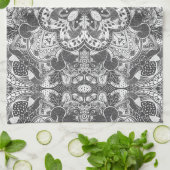 Autumn Squirrel Mandala met de hand getekend Theedoek (Gevouwen)