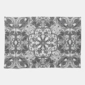 Autumn Squirrel Mandala met de hand getekend Theedoek (Horizontaal)