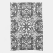 Autumn Squirrel Mandala met de hand getekend Theedoek (Verticaal)