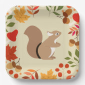 Autumn squirrel papieren bordje (Voorkant)