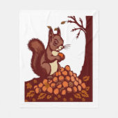 🐿️ Autumn Squirrel Polar Fleece Blanket - Gift 🍂 (Voorkant)