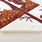 🐿️ Autumn Squirrel Sherpa Blanket - Fall Forest Sherpa Deken (3/4)