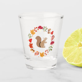 Autumn squirrel shot glas