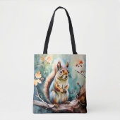 Autumn Squirrel Waterverf Tote Bag (Voorkant)