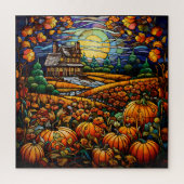 Autumn Stained Glass Puzzle Legpuzzel (Verticaal)