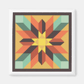 Autumn Star Barn Quilt Magnet (Voorkant)