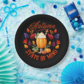 Autumn State of Mind Black Papieren Bordje (Feest)