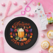 Autumn State of Mind Black Papieren Bordje (Feest)