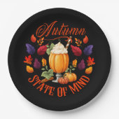 Autumn State of Mind Black Papieren Bordje (Voorkant)