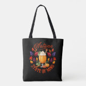 Autumn State of Mind Black Tote Bag (Achterkant)