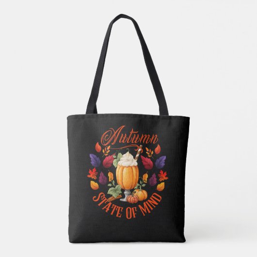 Autumn State of Mind Black Tote Bag (Achterkant)